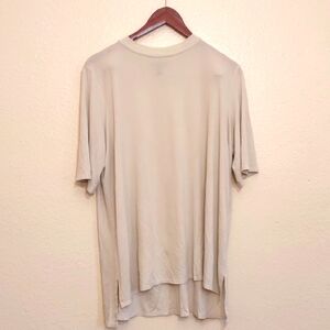 USED STRAIN 100% SILK EILEEN FISHER SIZE L COLOR BEIGE